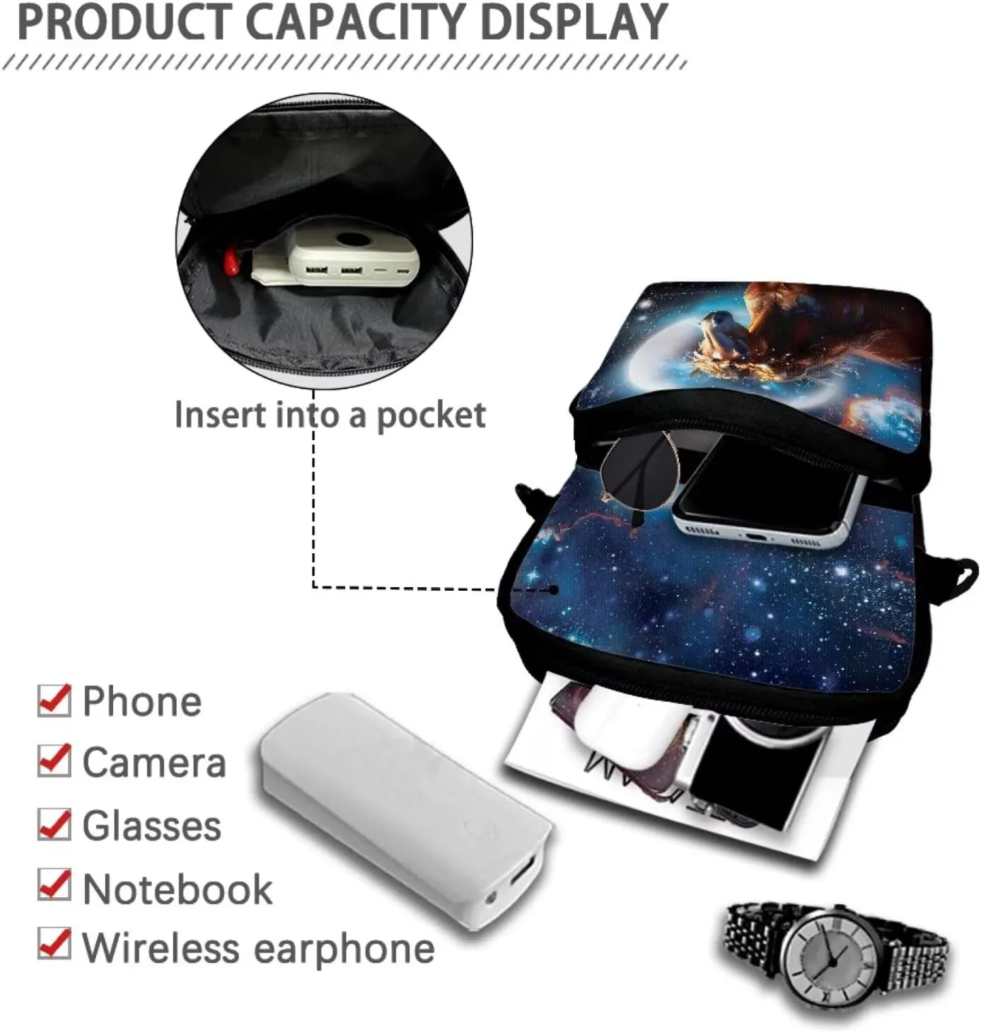 Kids Girls Boys Crossbody Shoulder Bag Messenger Bags for Cell Phone Passport Wallet