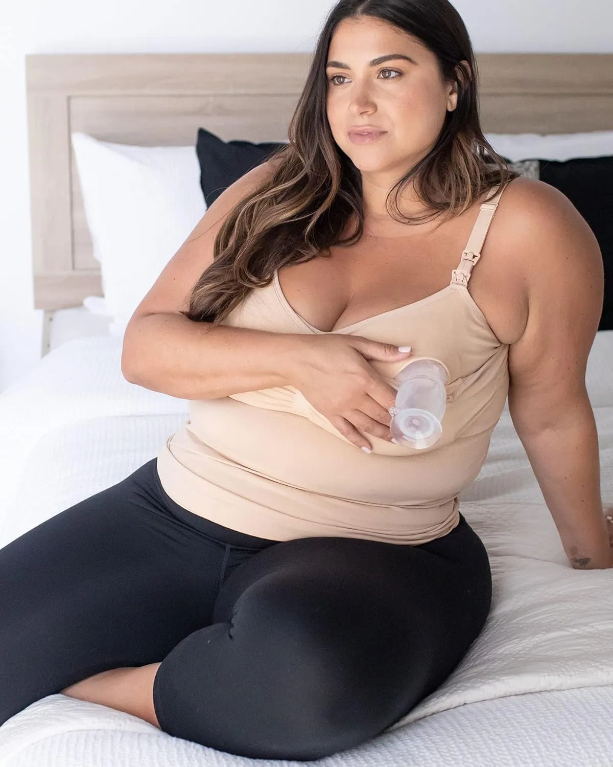 Kindred Bravely Sublime Pumping & Nursing Tank Tops, Hands Free, Adjustable Pumping Bra with Easy Clip for All Breast Pumps