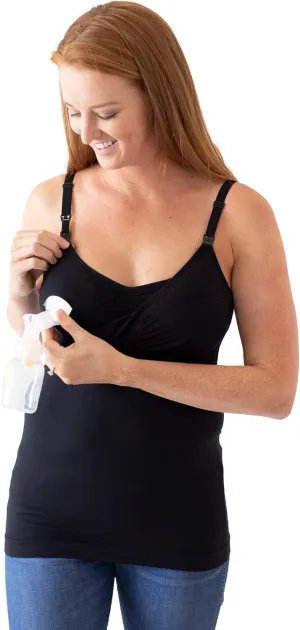 Kindred Bravely Sublime Pumping & Nursing Tank Tops, Hands Free, Adjustable Pumping Bra with Easy Clip for All Breast Pumps