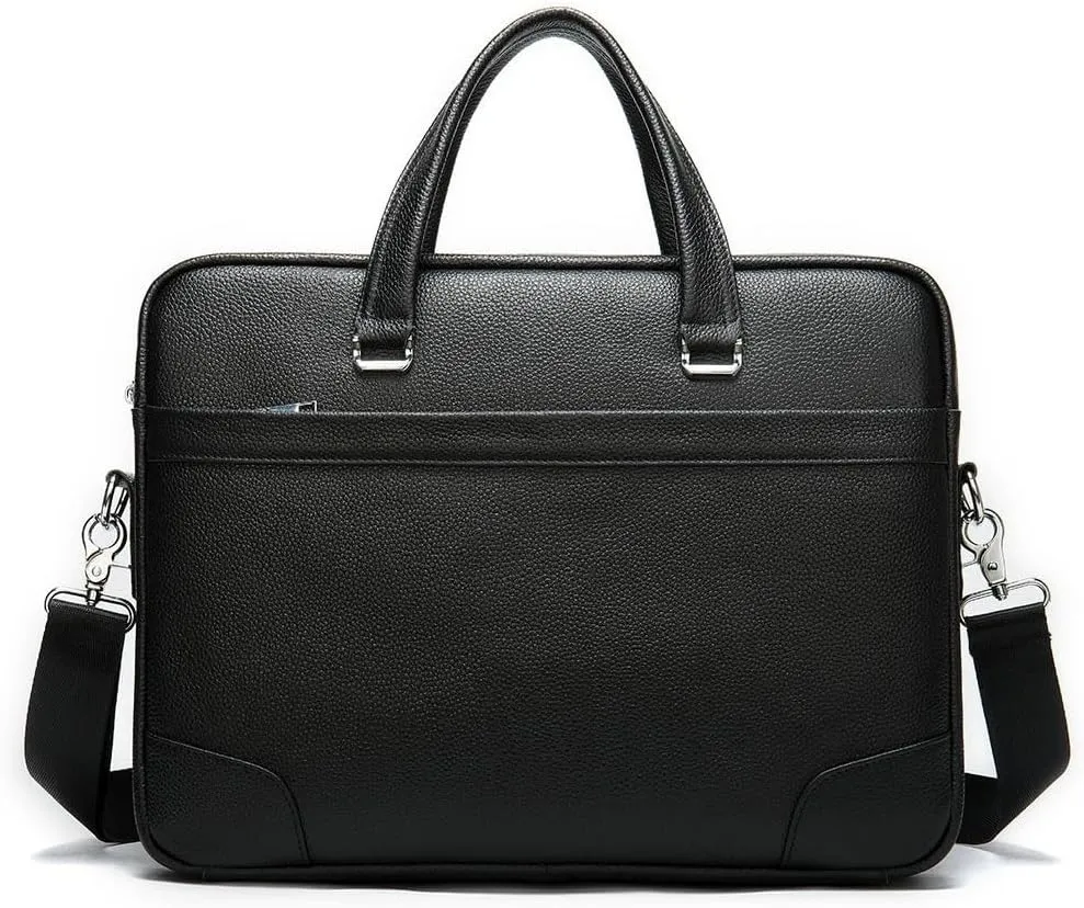 Leather Briefcase for Men Business Travel Laptop Messenger Bags Mens Leather Messenger Bag Office College Bag