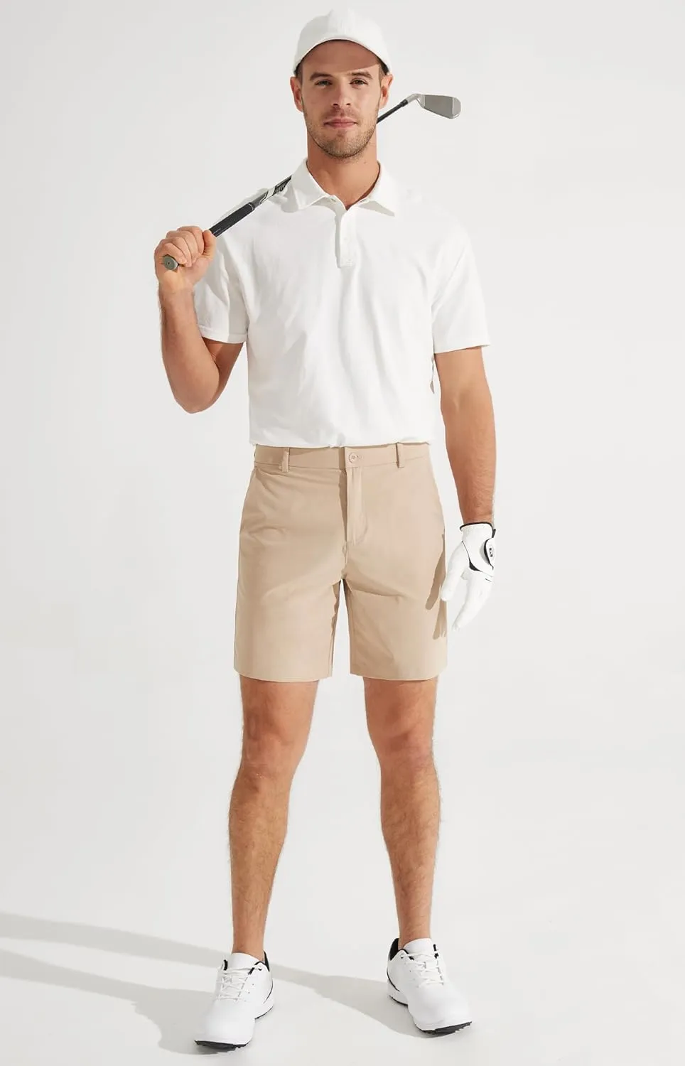 Libin Men's Golf Shorts 7" 9" Work Dress Shorts Casual Flat Front Hybrid Shorts Lightweight Quick Dry Water Resistant