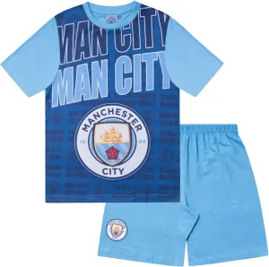 Manchester City FC Official Soccer Gift Boys Short Pajamas