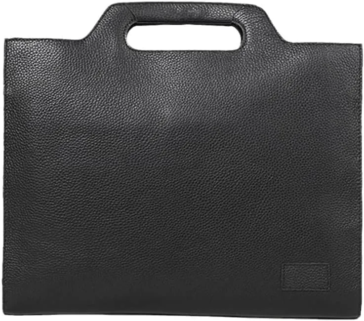 Men Crazy Horse Leather Briefcase Vintage Handbag Messenger Bags Laptop Shoulder Bag Office Work Bag