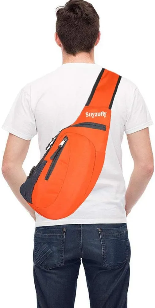 Men Women Foldable Sling Bags Shoulder Chest Backpack Crossbody Daypack for Cycling Walking Hiking