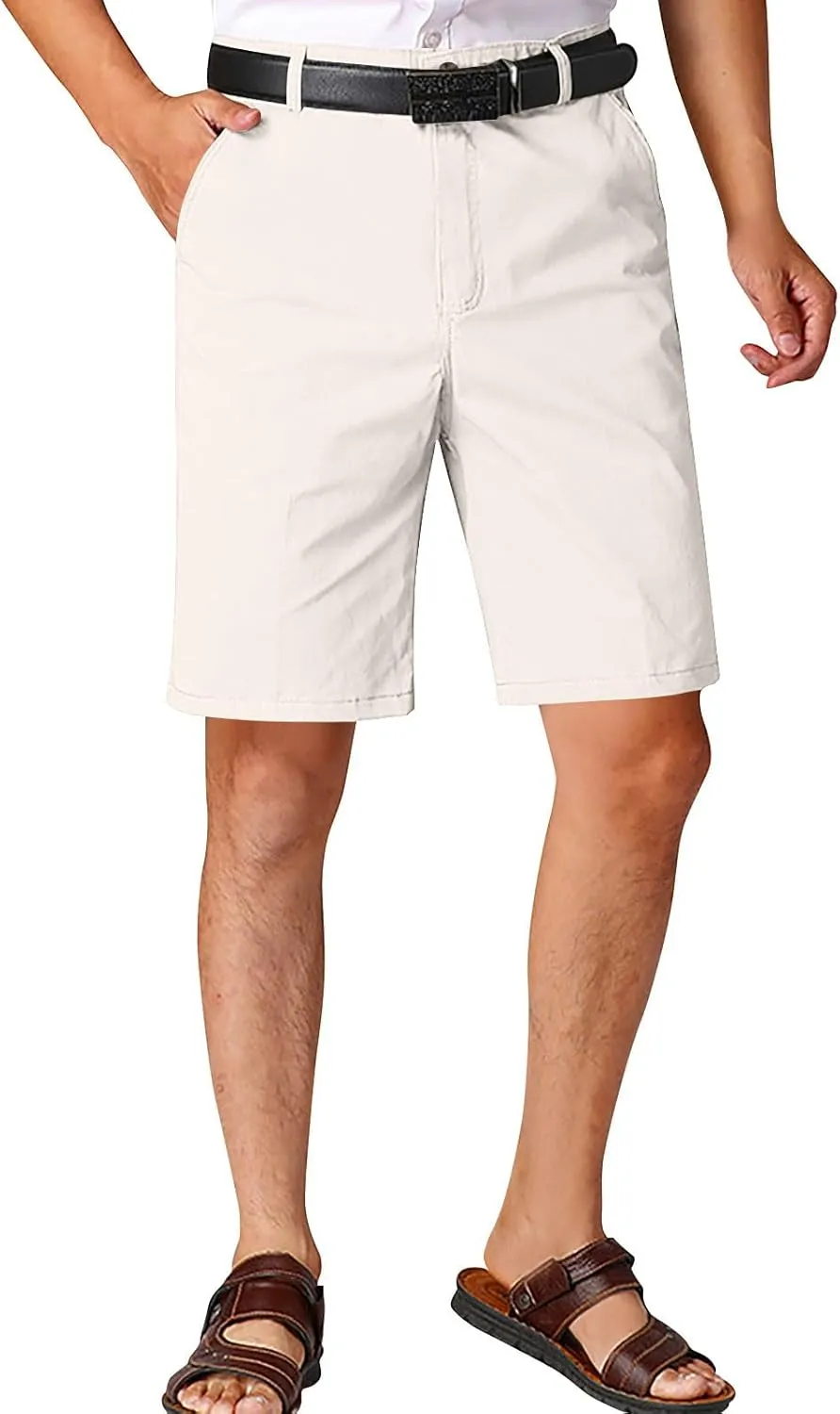 Men's Golf Shorts 2025 Mens Shorts Stretch Flat Front Work Dress Short Lightweight Hiking Chino Cargo Pants Straight