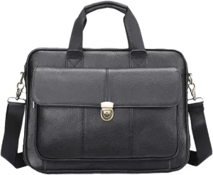 Men's Leather Leather Laptop Bag For Document Briefcase Teens Zip Business Tote Messenger Bags