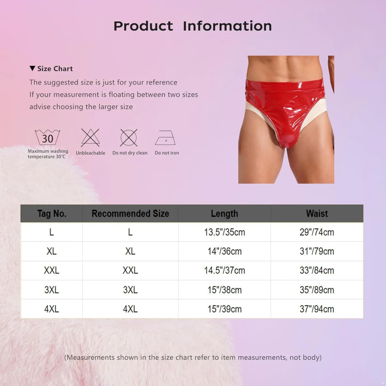 Men's Pu Leather Thong Briefs High Rise Shiny Leather Glossy Panties for Rave Party Clubwear