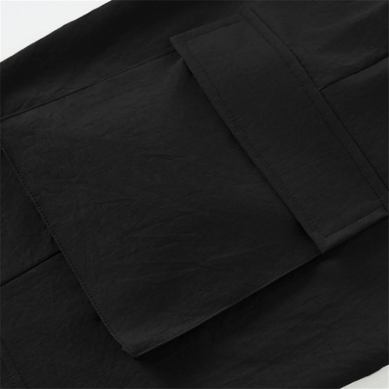 Men's Shorts Casual Cotton Linen Elastic Waist Summer Beach Vacation Shorts with Multi-Pocket