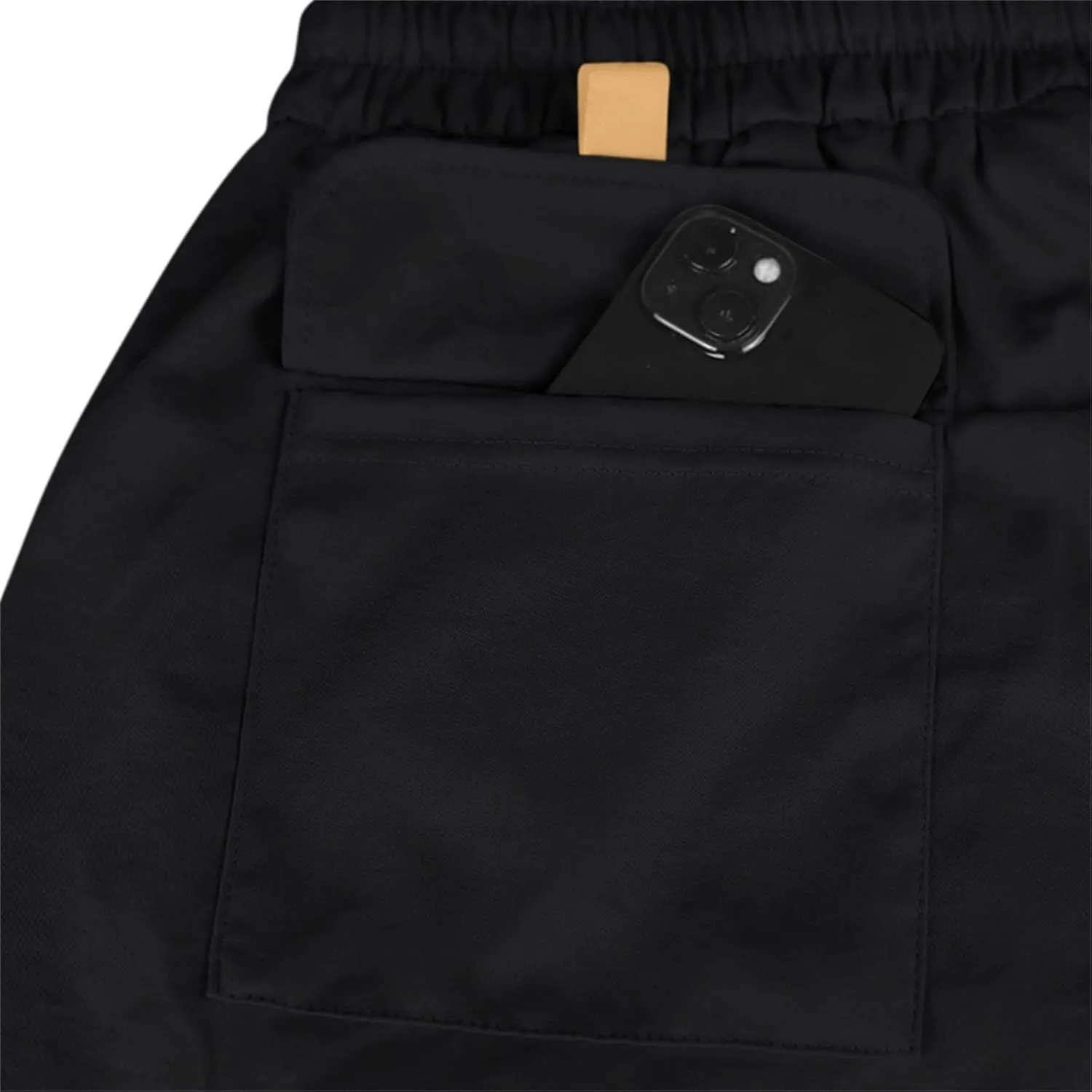 Men's Shorts Casual Cotton Linen Elastic Waist Summer Beach Vacation Shorts with Multi-Pocket