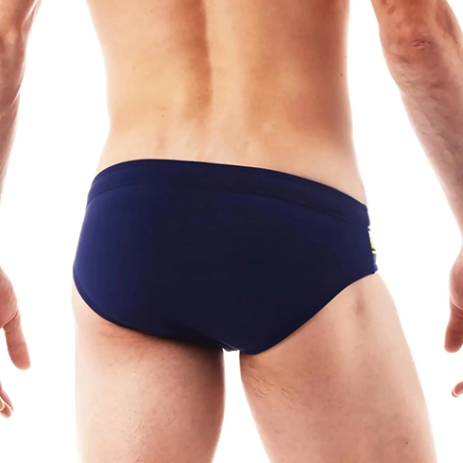Mens Swim Briefs Colorblock Striped Swimwear Moisture Wicking Beach Shorts for Board Soprts Wear Lightweight Men Fashion