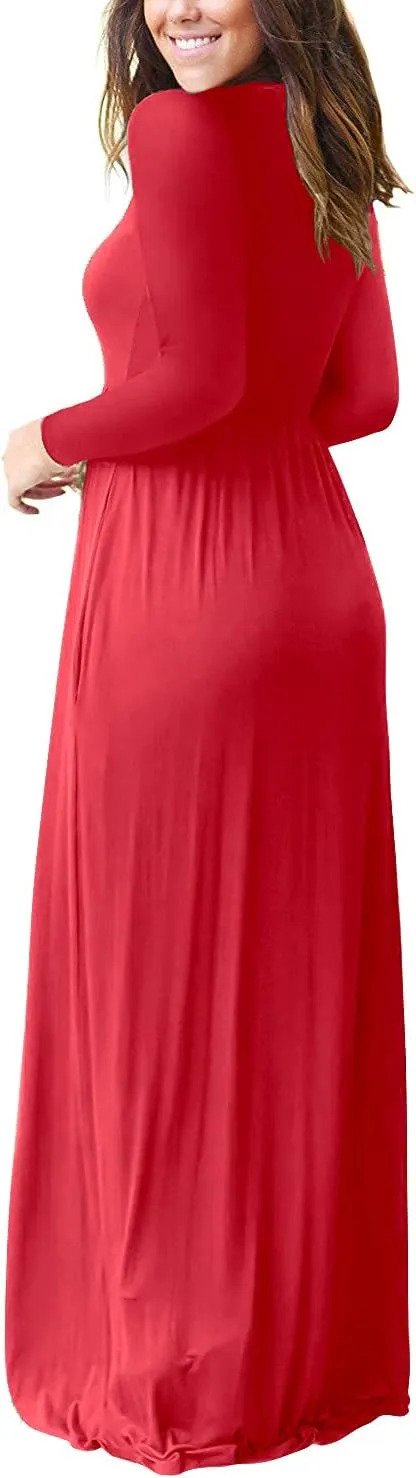 PCEAIIH Women Floral Summer Dress Casual Beach Printed Tank with Pockets Pleated Front Long Dresses