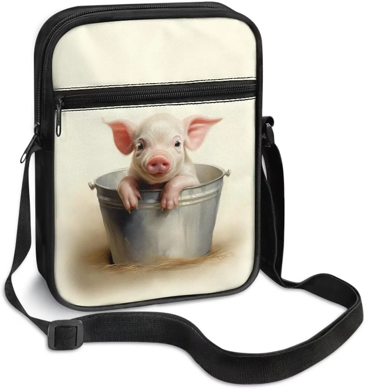 Pig Pattern Crossbody Shoulder Bag Small Sling Bag for Women Satchel Messenger Bags