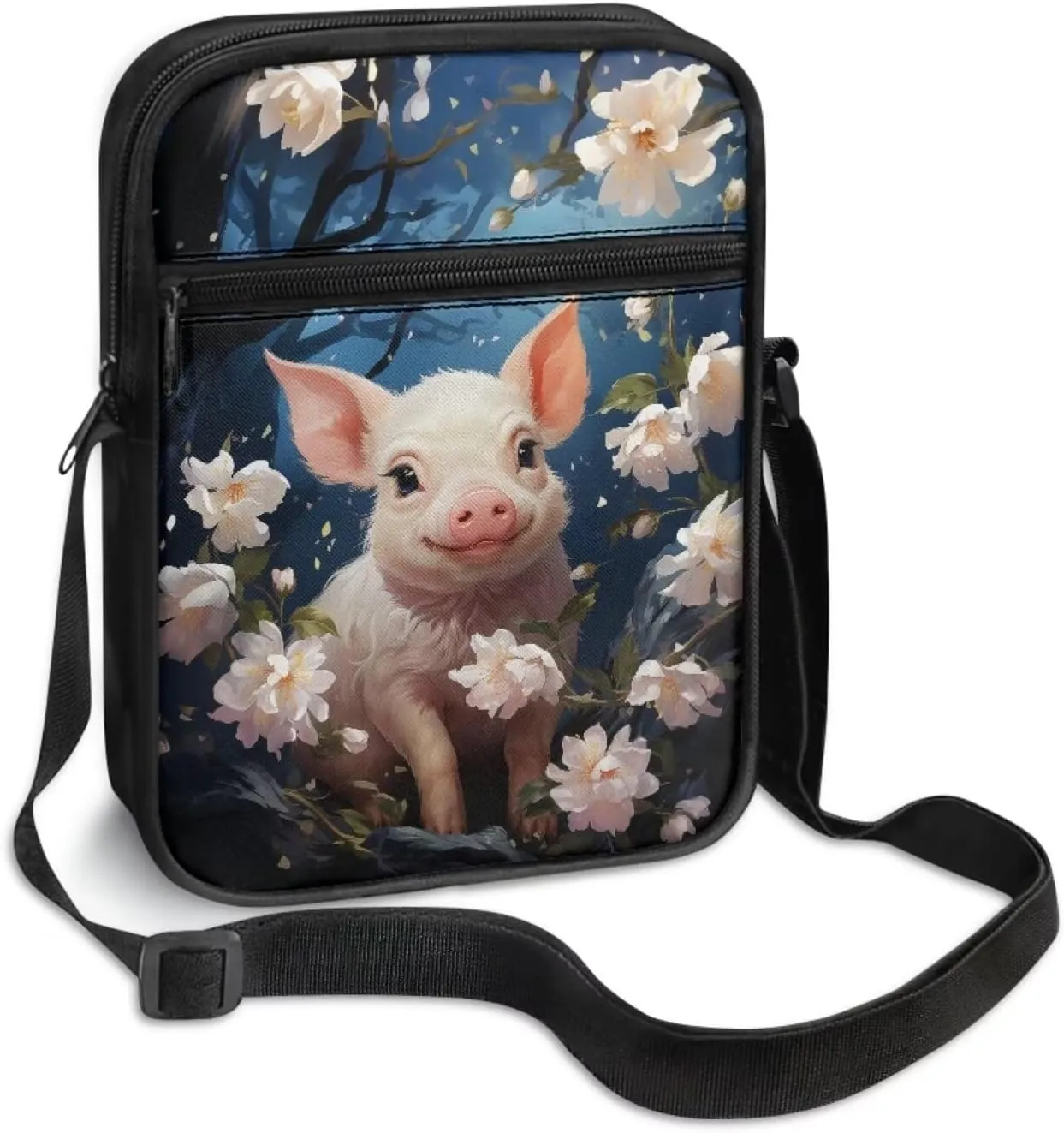 Pig Pattern Crossbody Shoulder Bag Small Sling Bag for Women Satchel Messenger Bags