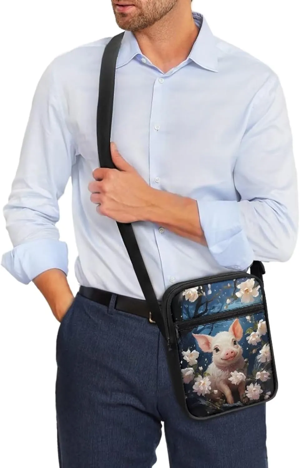 Pig Pattern Crossbody Shoulder Bag Small Sling Bag for Women Satchel Messenger Bags