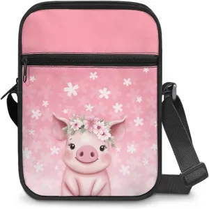 Pig Pattern Crossbody Shoulder Bag Small Sling Bag for Women Satchel Messenger Bags