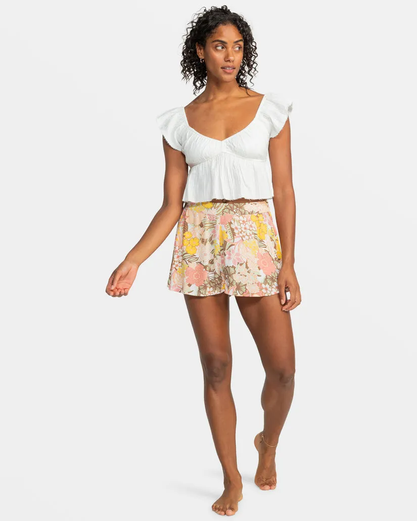 Roxy Brisa Woven Shirt-Egret