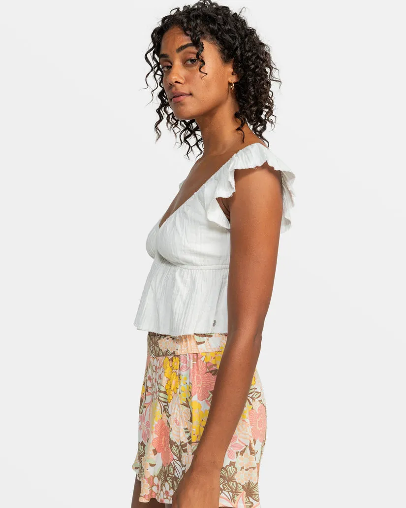 Roxy Brisa Woven Shirt-Egret