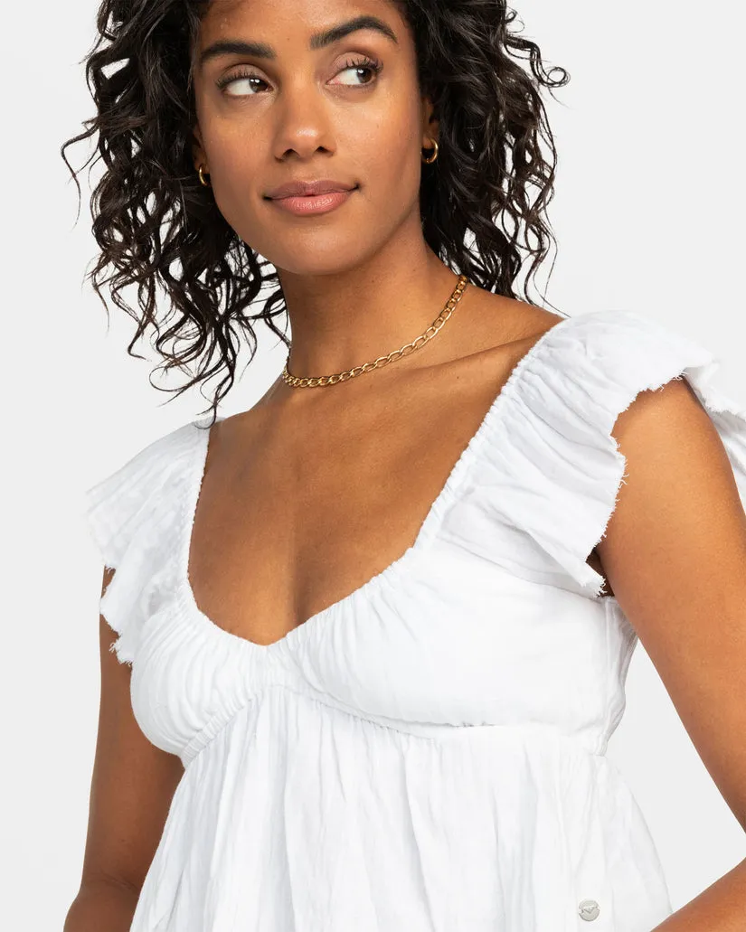 Roxy Brisa Woven Shirt-Egret