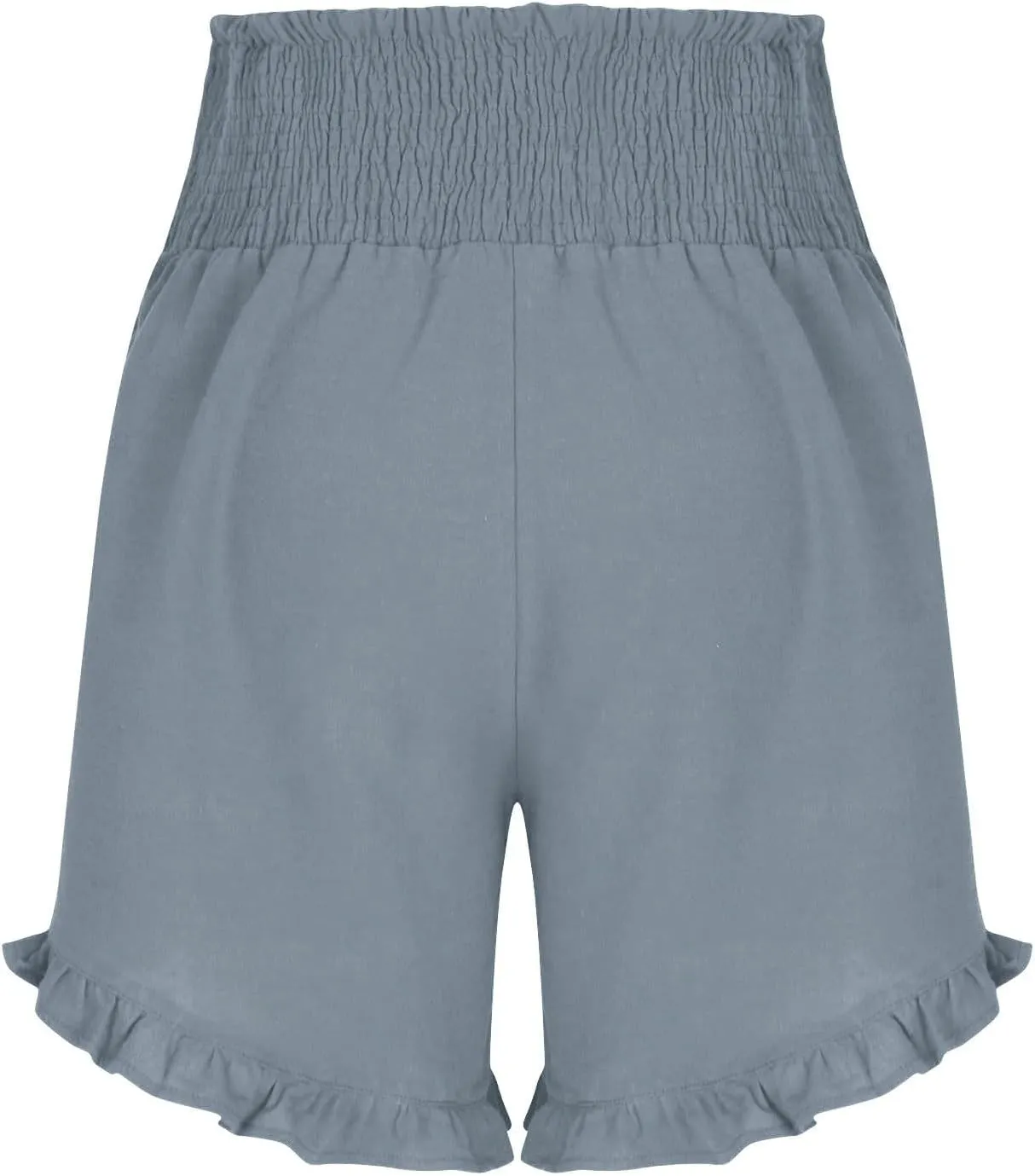 Ruffle Shorts Women Casual Loose High Waisted Boho Flowy Shorts Lightweight Summer Beach Short Pants 2025