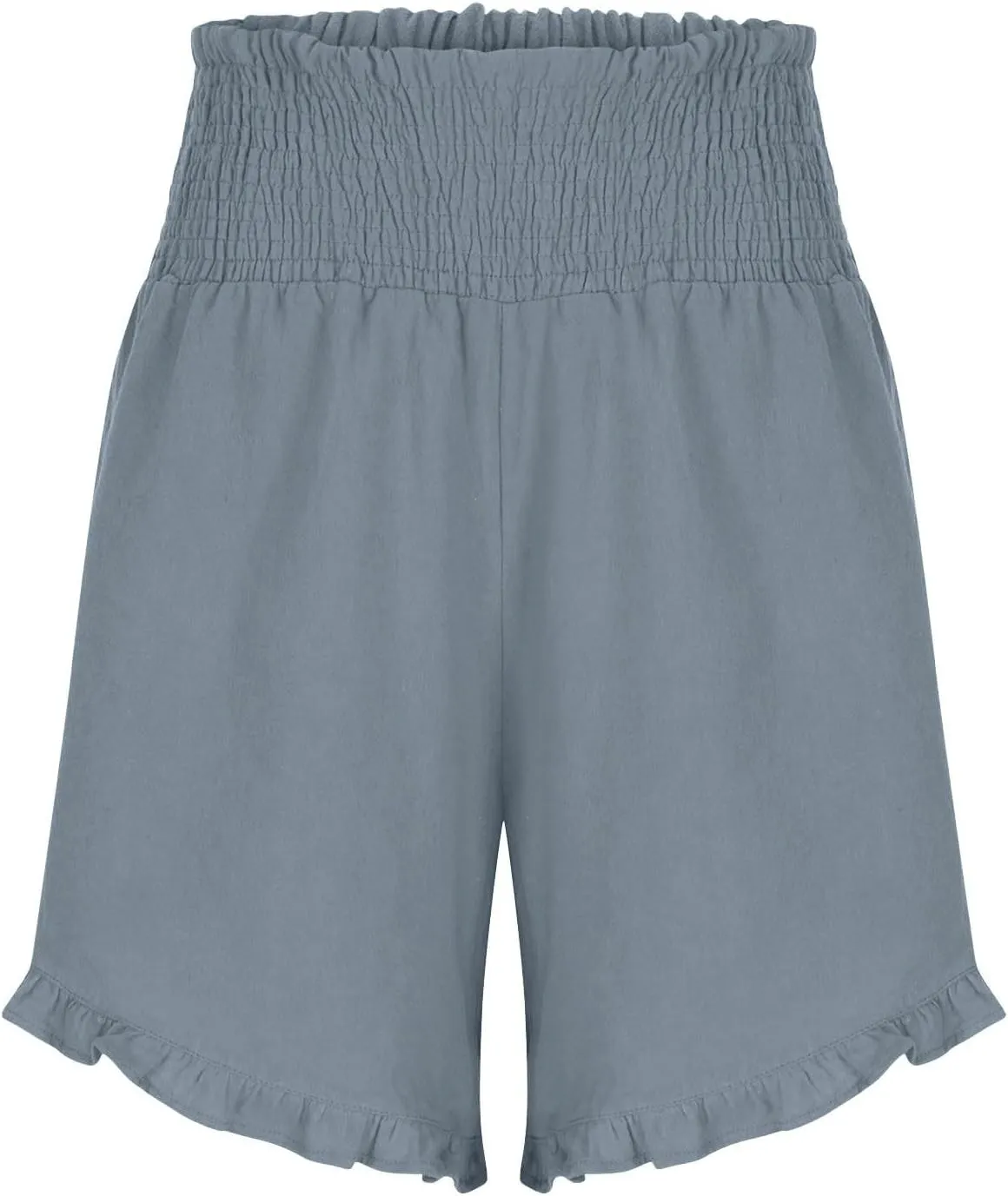 Ruffle Shorts Women Casual Loose High Waisted Boho Flowy Shorts Lightweight Summer Beach Short Pants 2025