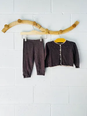 Sergent Major Dots   Flowers Outfit, 12 months