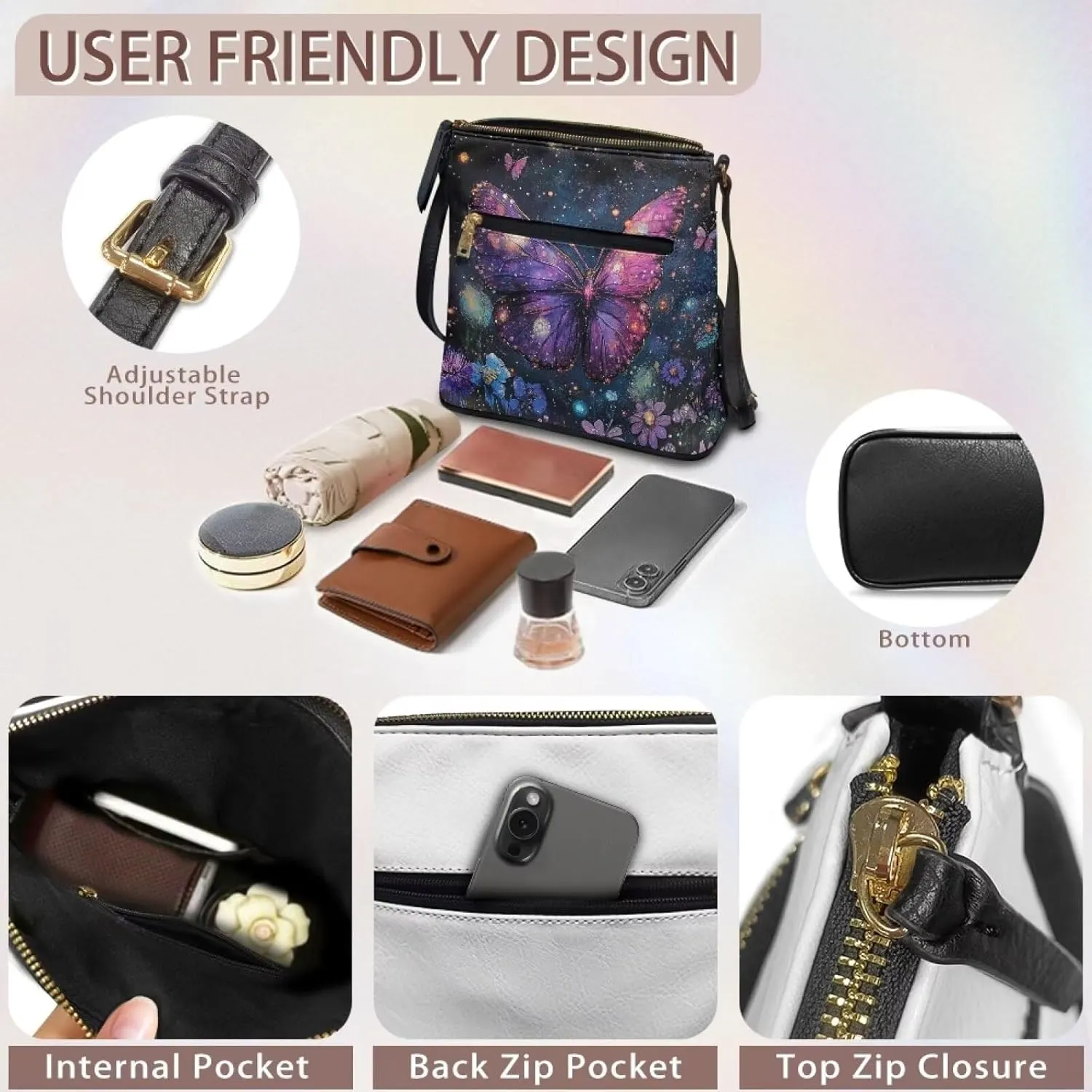 Shoulder Bag for Women Travel Novelty Hobo Handbag Leather Sling Bags