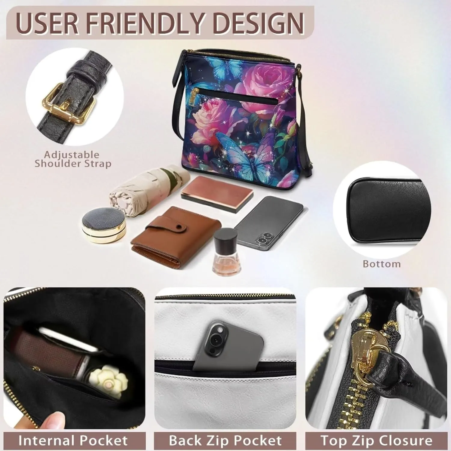 Shoulder Bag for Women Travel Novelty Hobo Handbag Leather Sling Bags