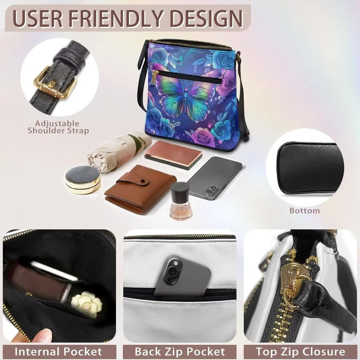 Shoulder Bag for Women Travel Novelty Hobo Handbag Leather Sling Bags