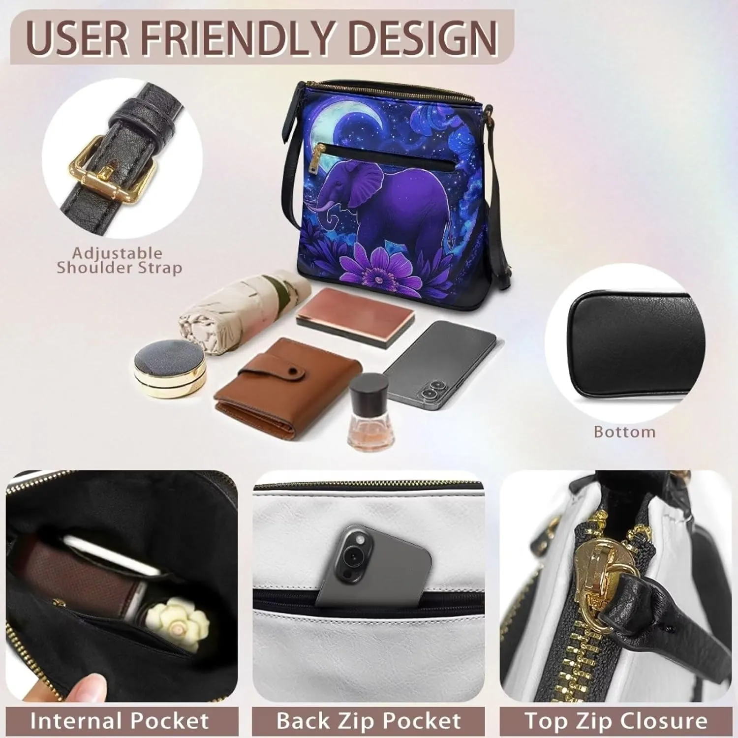 Shoulder Bag for Women Travel Novelty Hobo Handbag Leather Sling Bags