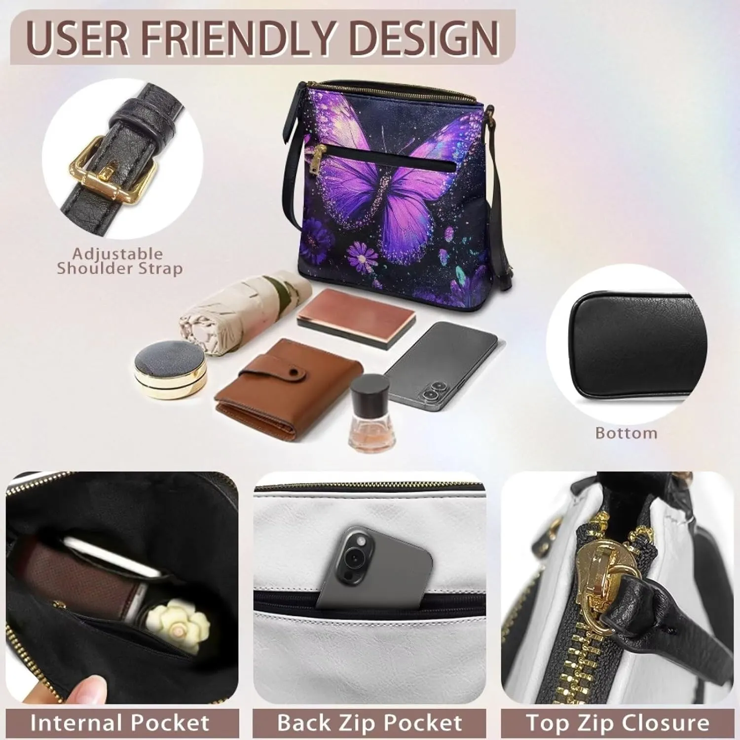 Shoulder Bag for Women Travel Novelty Hobo Handbag Leather Sling Bags