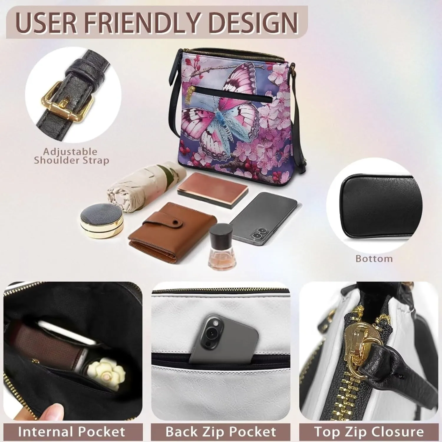Shoulder Bag for Women Travel Novelty Hobo Handbag Leather Sling Bags