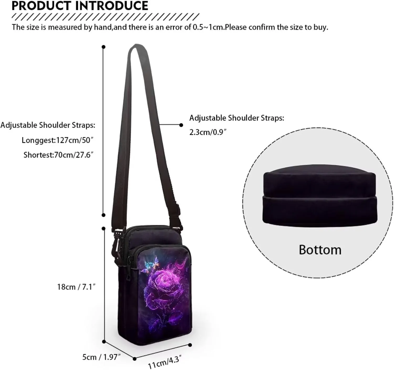 Small Messenger Bags Travel Satchel Sling Bag Phone Purses Wallet Bag for Women Men
