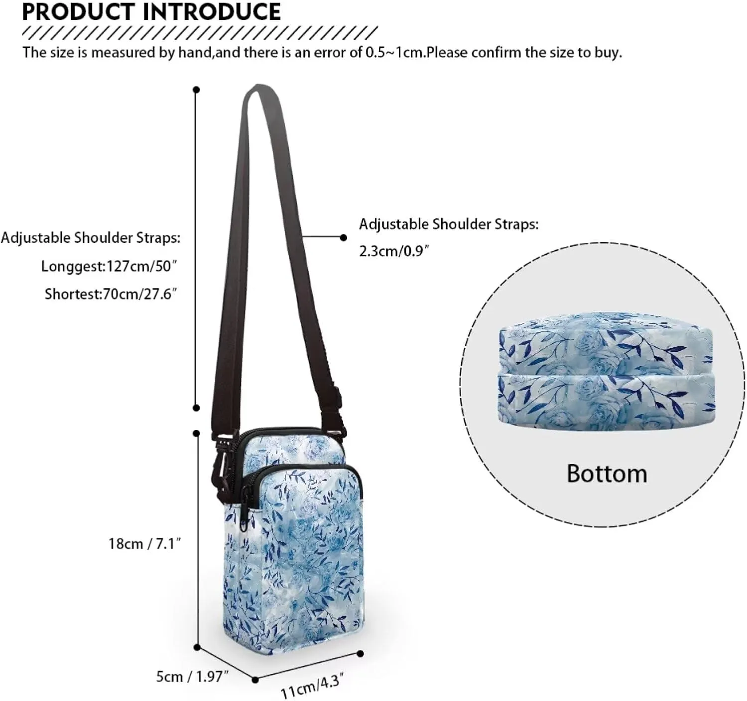 Small Messenger Bags Travel Satchel Sling Bag Phone Purses Wallet Bag for Women Men