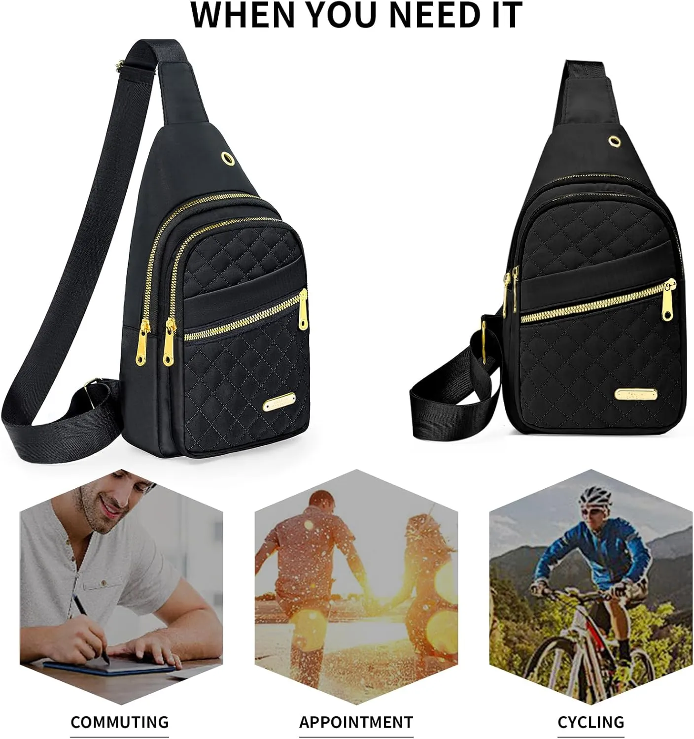 Small Sling Bag For Women Men Casual Crossbody Sling Backpack