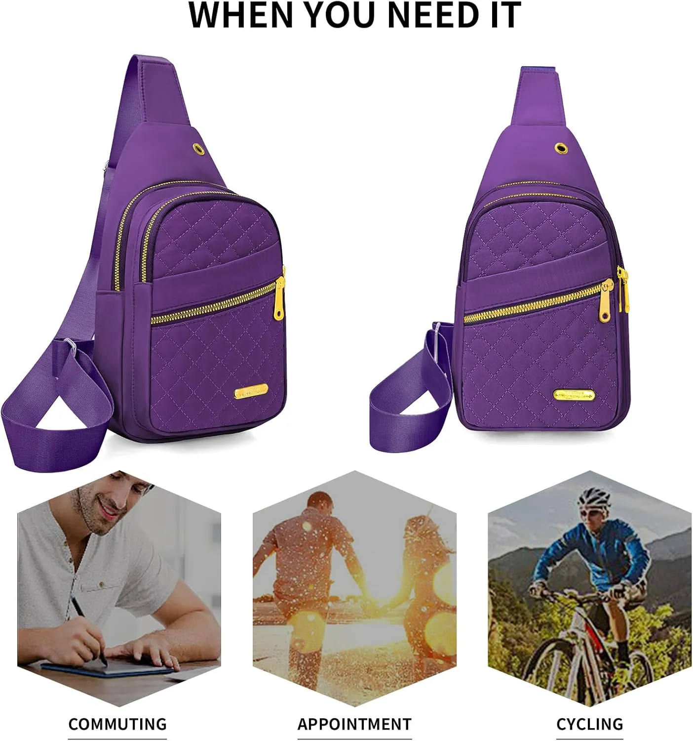 Small Sling Bag For Women Men Casual Crossbody Sling Backpack
