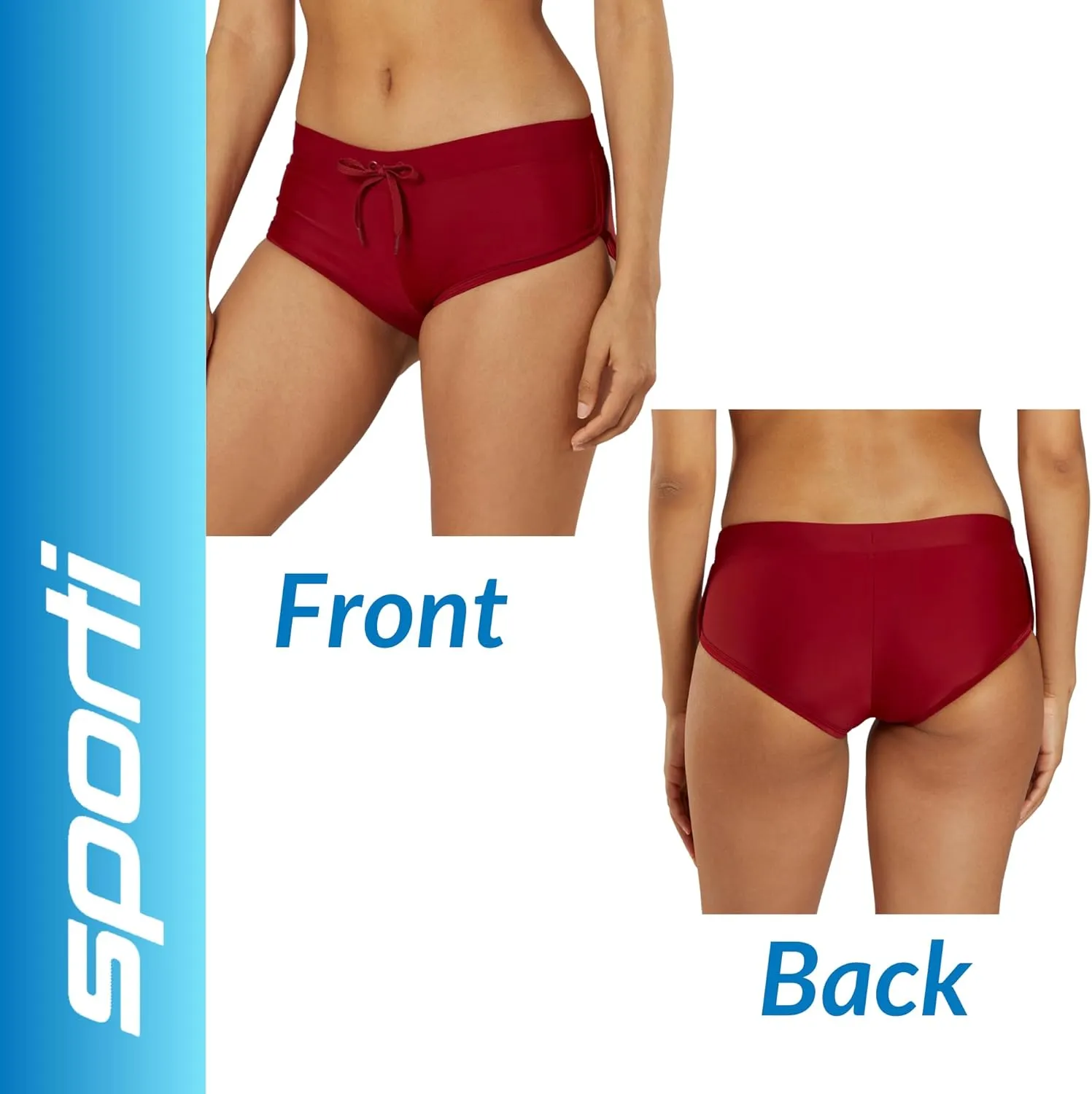 Sporti Women's Swim Shorts: Inspiring Confidence, Comfort and Shape Retaining Cheeky Boyshort- Swim Shorts Women