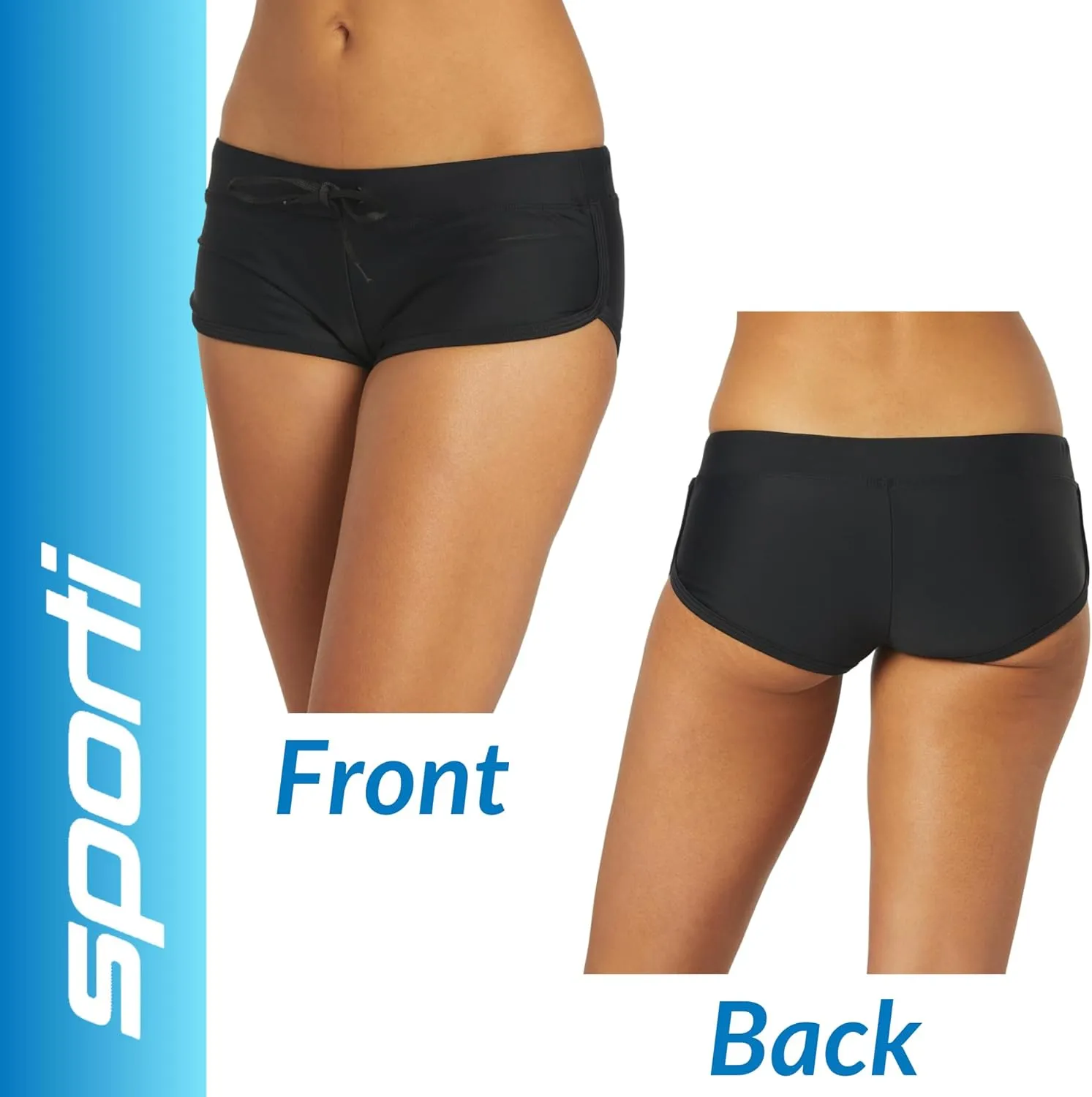 Sporti Women's Swim Shorts: Inspiring Confidence, Comfort and Shape Retaining Cheeky Boyshort- Swim Shorts Women