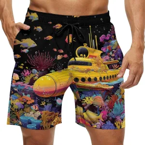 Submarine Men's Swim Trunks Quick Dry Board Shorts Breathable Summer Beach Shorts Bathing Suits