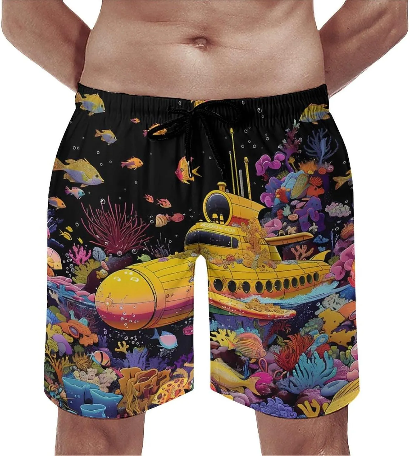 Submarine Men's Swim Trunks Quick Dry Board Shorts Breathable Summer Beach Shorts Bathing Suits