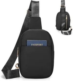 SUOSDEY Sling Bag for Women Crossbody Leather Fanny Pack Anti-Theft Chest Bag Travel Sling Bags