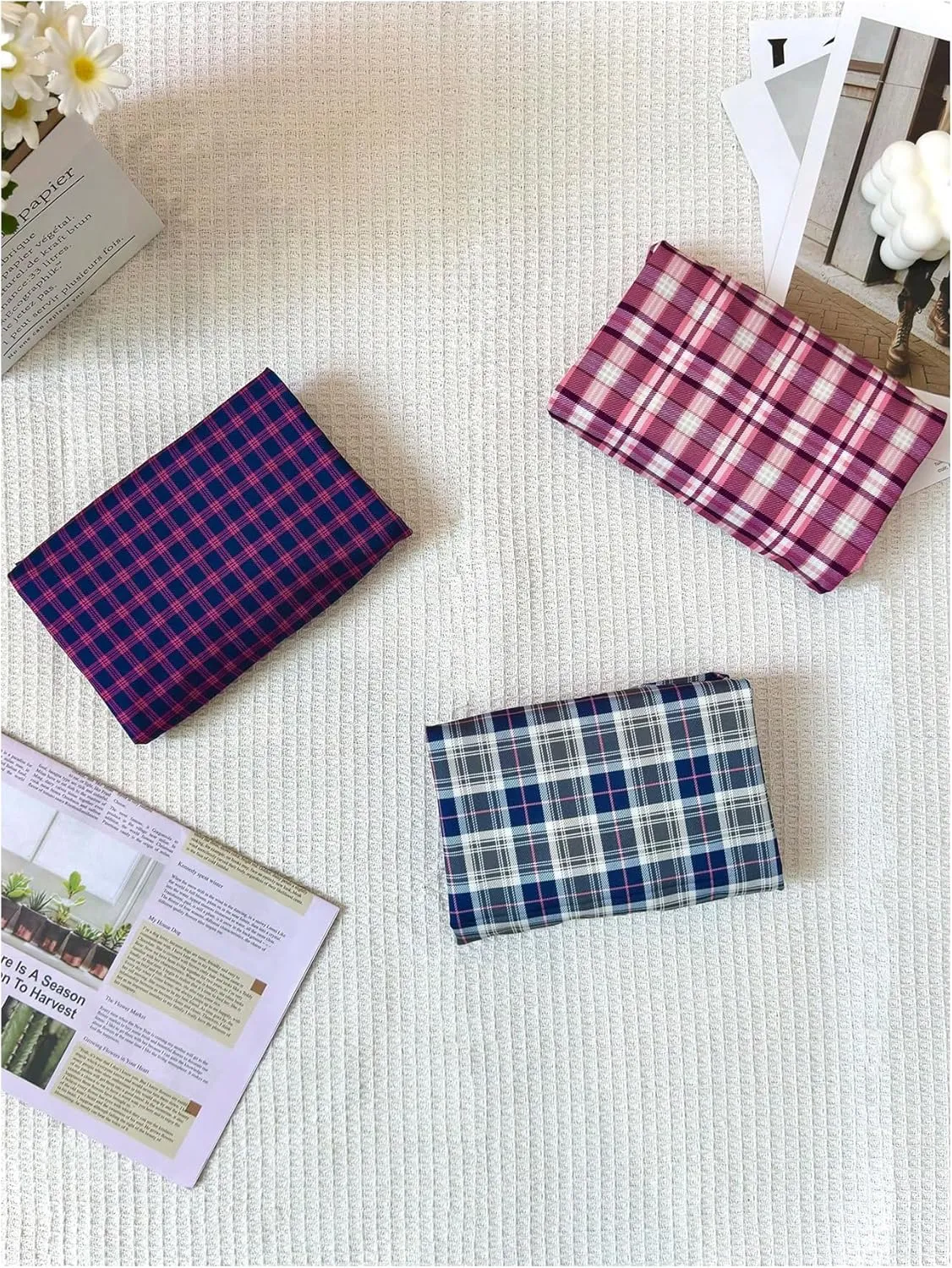 SweatyRocks Men's 3 Pack Plaid Pajama Shorts Elastic Waist Lounge Shorts Sleepwear