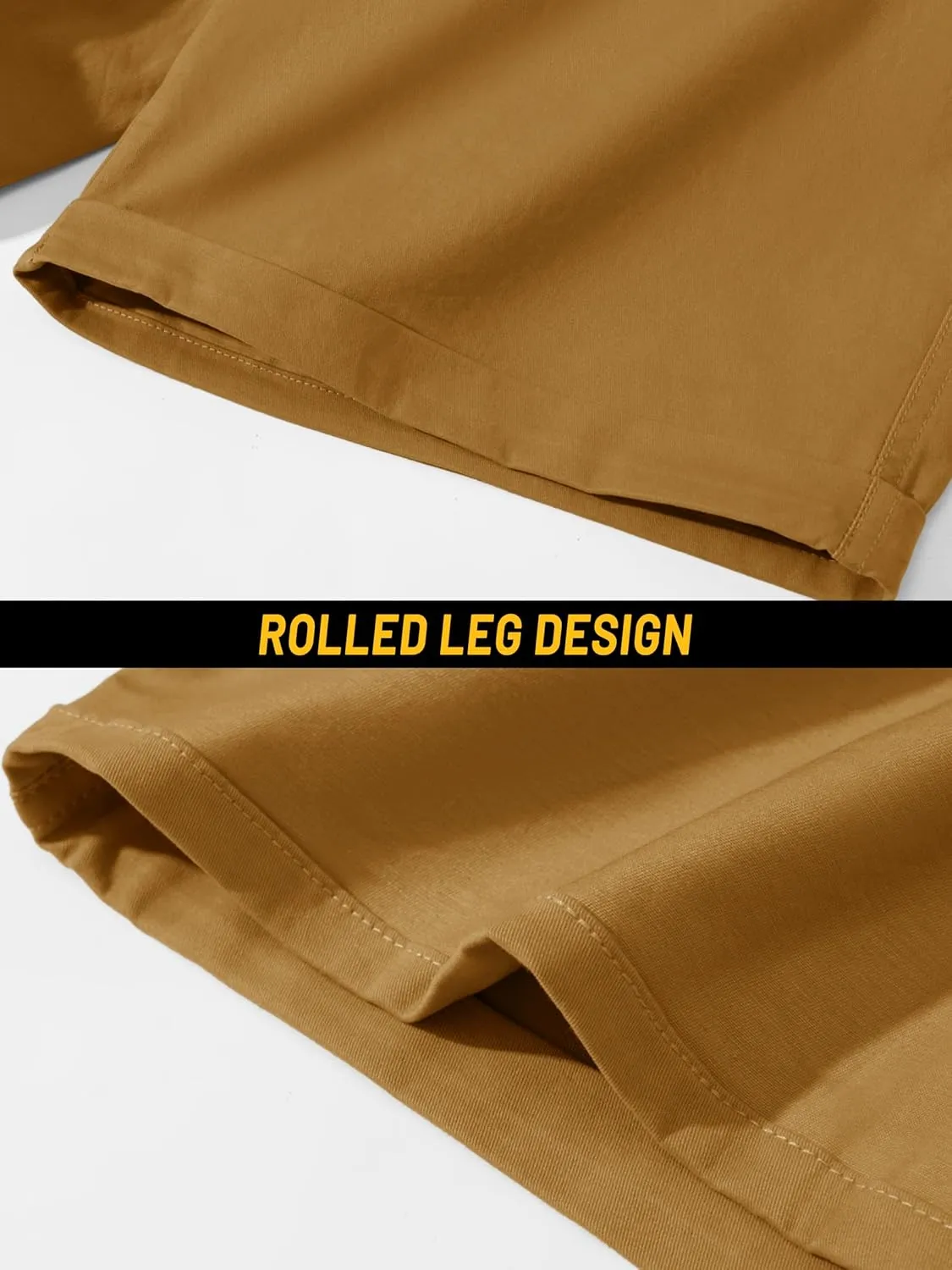TACVASEN Mens Casual Shorts Classic Fit 7 Stretch Twill Flat Front Chino Shorts with Pockets