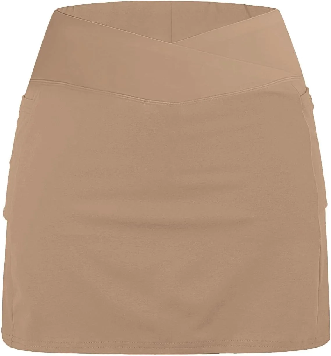 Tennis Skirt for Women Crossover High Waisted Pleated Golf Skorts Athletic Workout Skirts Knee Length Skorts Skirts