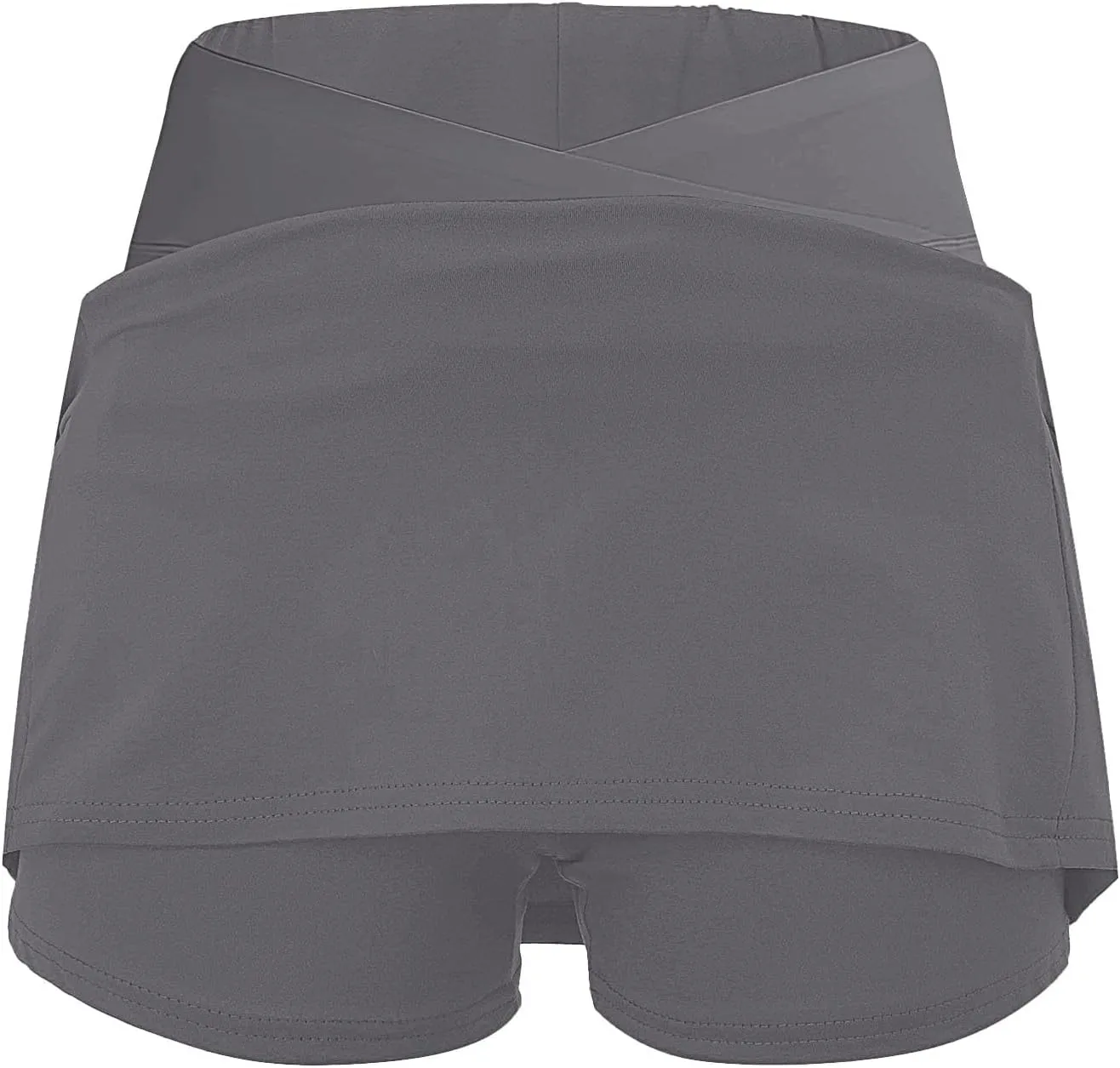 Tennis Skirt for Women Crossover High Waisted Pleated Golf Skorts Athletic Workout Skirts Knee Length Skorts Skirts