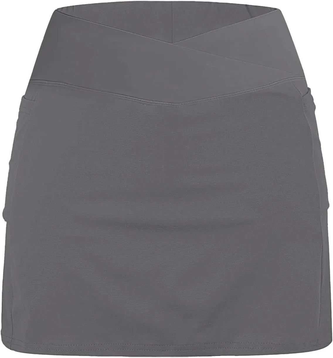 Tennis Skirt for Women Crossover High Waisted Pleated Golf Skorts Athletic Workout Skirts Knee Length Skorts Skirts