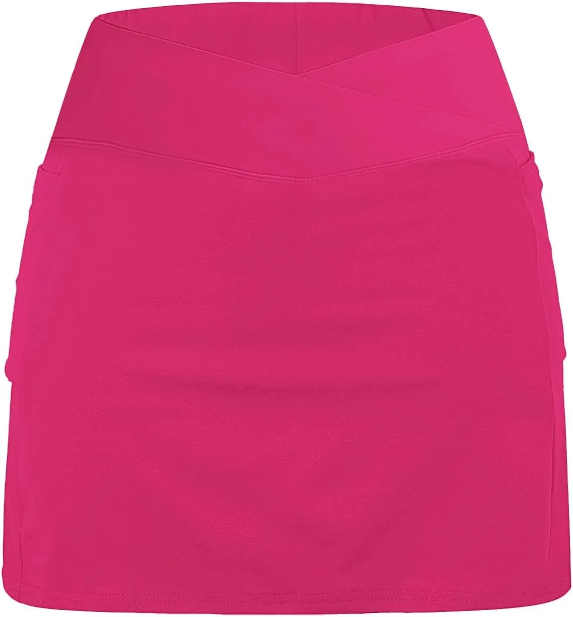 Tennis Skirt for Women Crossover High Waisted Pleated Golf Skorts Athletic Workout Skirts Knee Length Skorts Skirts