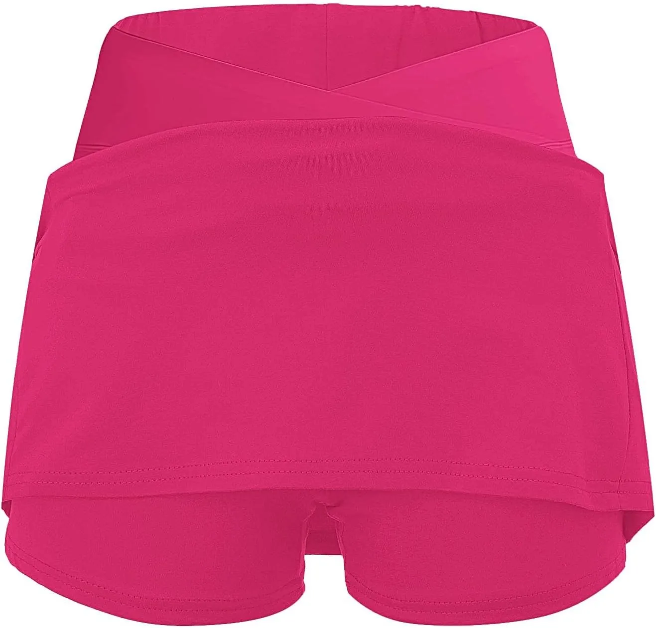 Tennis Skirt for Women Crossover High Waisted Pleated Golf Skorts Athletic Workout Skirts Knee Length Skorts Skirts