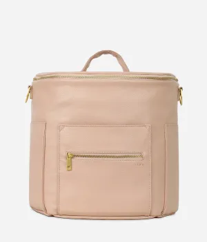 The Original Diaper Bag - Faux Leather Backpack - Warm Blush