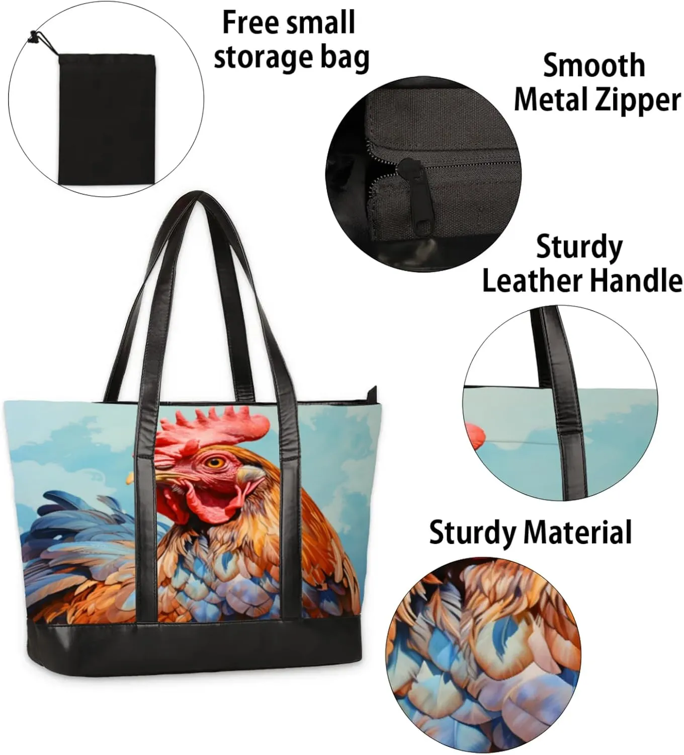 Tote Bag for Women with Zipper, Laptop Tote Bags Laptop Sleeve Case Shoulder Bag Messenger Bags