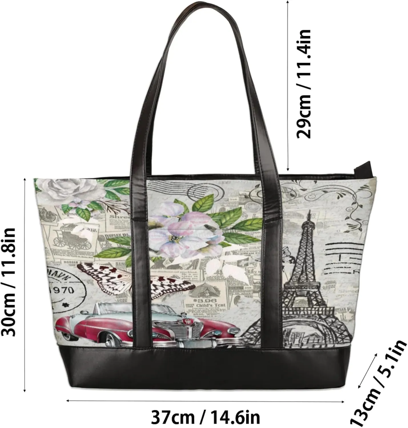 Tote Bag for Women with Zipper, Laptop Tote Bags Laptop Sleeve Case Shoulder Bag Messenger Bags